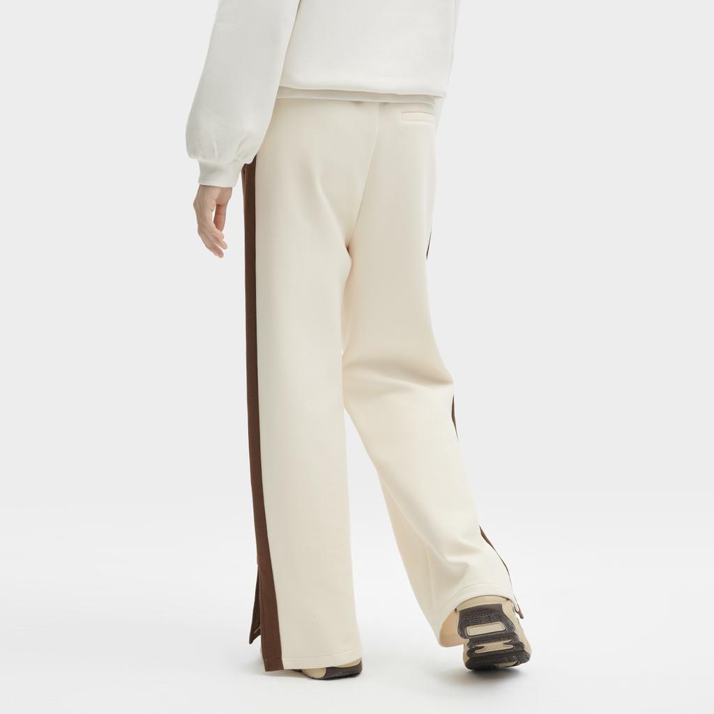 FILA Color Block Straight Leg Knit Casual Pants Women bottoms Oriental-White F11W419603F-WT