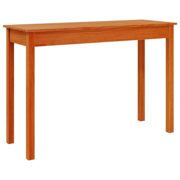 VidaXL Table console marron miel 110x40x75 cm bois massif de pin, table, table d'appoint, table de couloir, table d'entrée, 847172