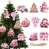 Runtowo Paper Christmas Tree Ornaments Merry Christmas Decor for Home 2026 Navidad Xmas Gifts New Year 2026 Santa Claus Pendant