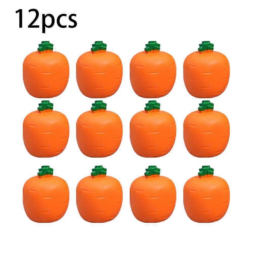 12Pcs Carrot Rabbit Squeeze Telescopic Toys Kids Stress Relief Radish Bunny