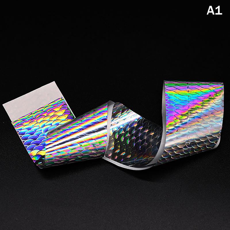4X50Cm Holographic Fish Scale Transfer Foil Reflective Film Paper Diy Laser Silver Decal Stamping Foil For Fishing Lure Film