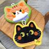 Coral Fleece Cat Hand Towel, Absorbent & Lint-Free, for Kitchen & Bathroom