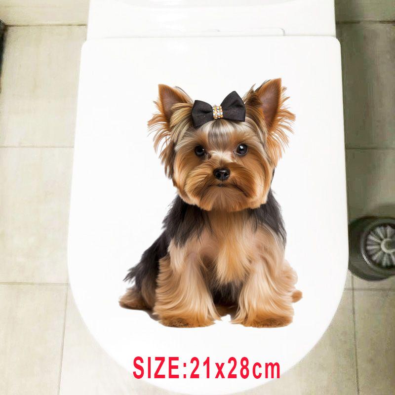 Animal Wall Sticker Bathroom Toilet Decor Living Room Cabinet Refrigerator Home Decoration Water-proof Decal