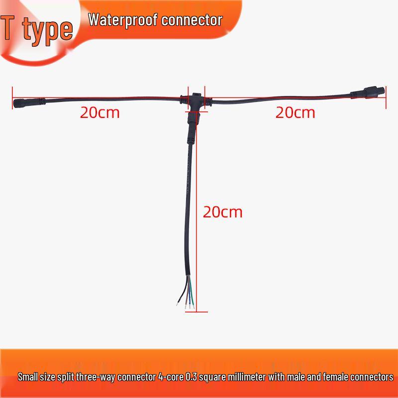 T-Type Waterproof Aviation Plug Connector: 2, 3, or 4-Core Quick Connect Extension, Male & Female, Customizable