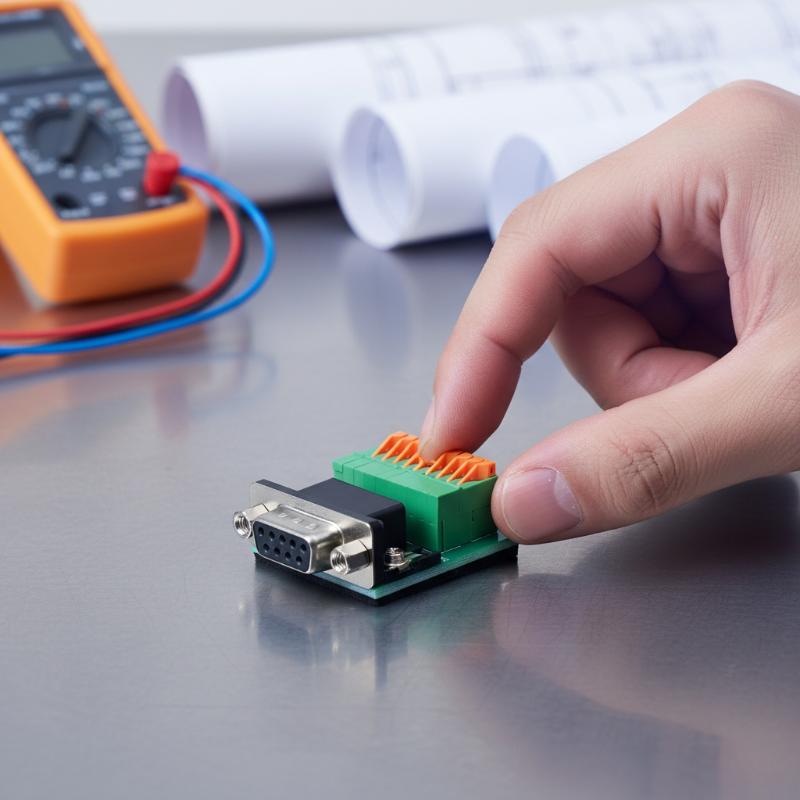 NewDB9 Male Female To RS485 RS422 9Pin Solderless Quick Connect Terminal Adapter Connector DB9 Welding-free Head Joint Adapter
