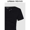 UR Women's Irregular Hem Pleated Slim T-shirt