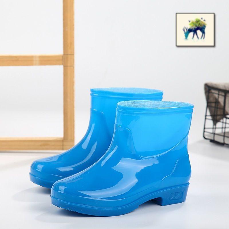 

No lining cloth quick-drying tall tube rain shoes women s water shoes women s medium tube waterproof and non-slip velvet warm rain boots 41