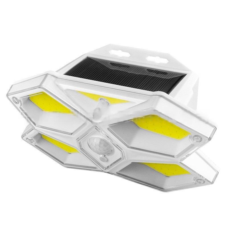 

Раздельный солнечный настенный светильник Уличный солнечный свет с 5 освещающими сторонами 3 режима для дома патио двора сада гаража декор освещение COB