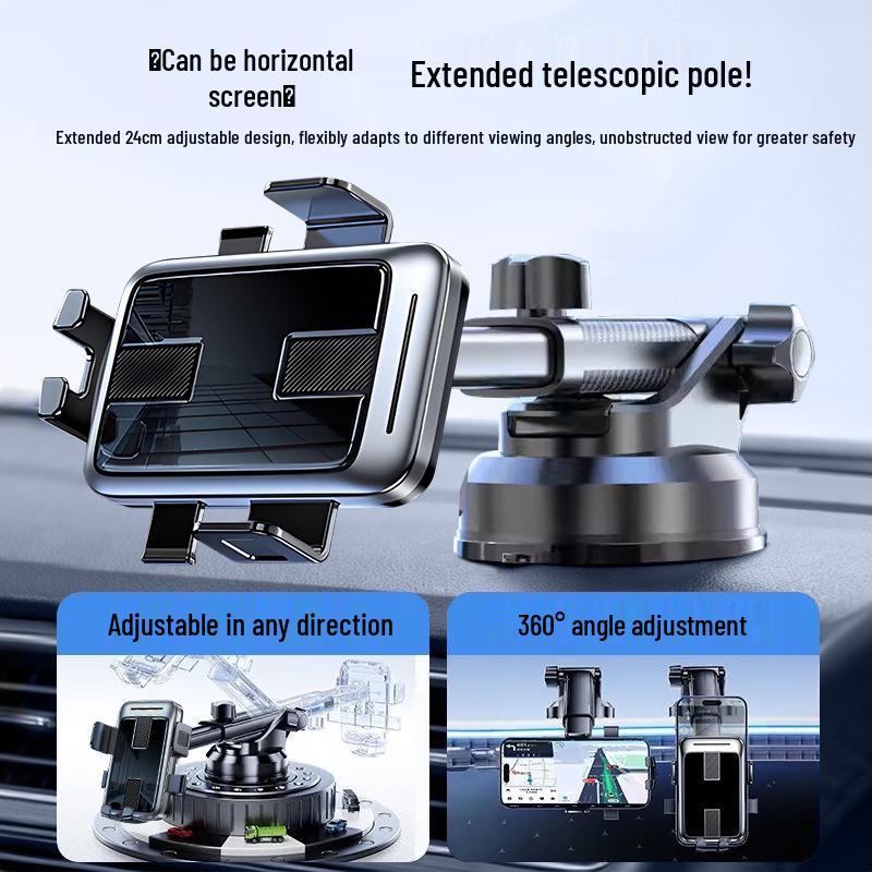 Longqi Universal Multi-functional Car Phone Holder with Suction Cup for Dashboard Navigation.
