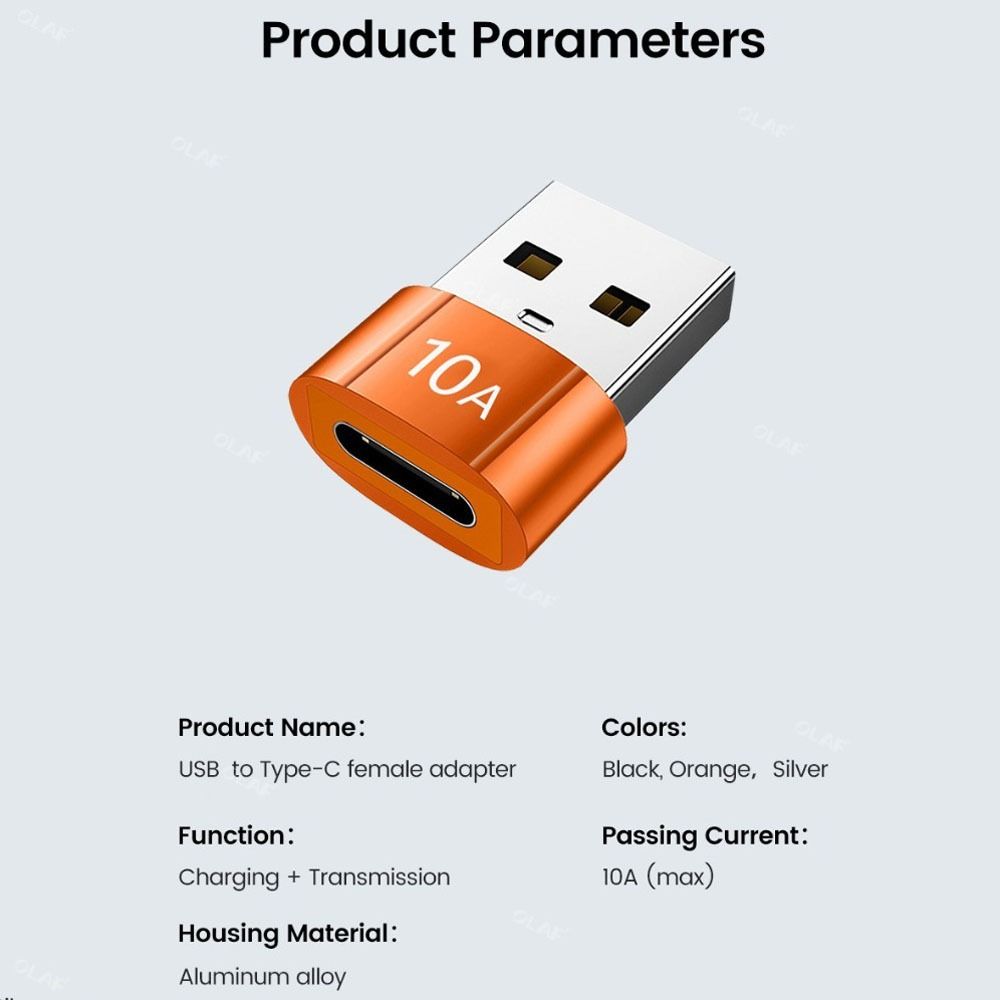 Transmission USB To Type C Converter Fast Charging Adapter  For Mobile Phone/USB Drive/tablet