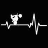 LYKX Dirt Bike Motorcycle Tires Heartbeat Creative On Car Stickers and Decals 3D Funny Motorcycle Stickers
