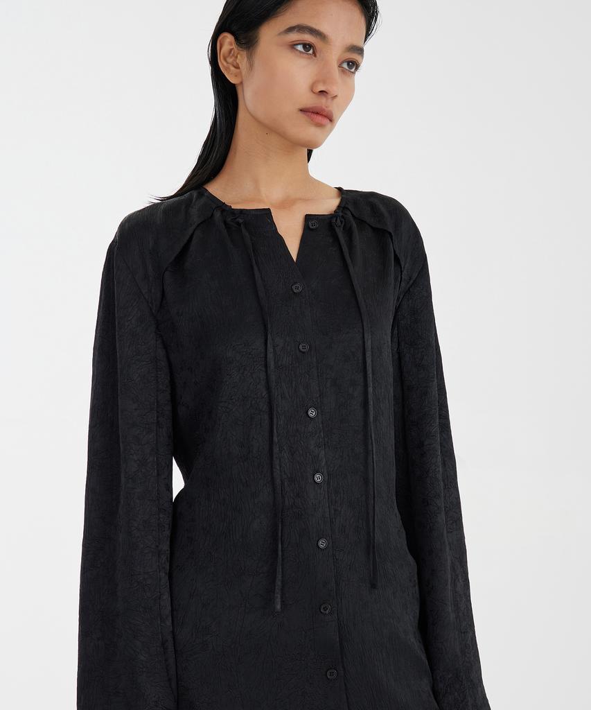 Youth Buttoned Maxi Dress - Black