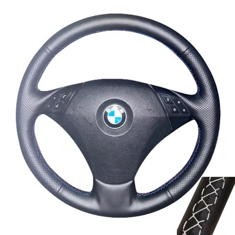 For BMW E60 523 530 523li 525 520li 535 545i Custom Hand Stitched Microfibre Leather Car Steering Wheel Cover