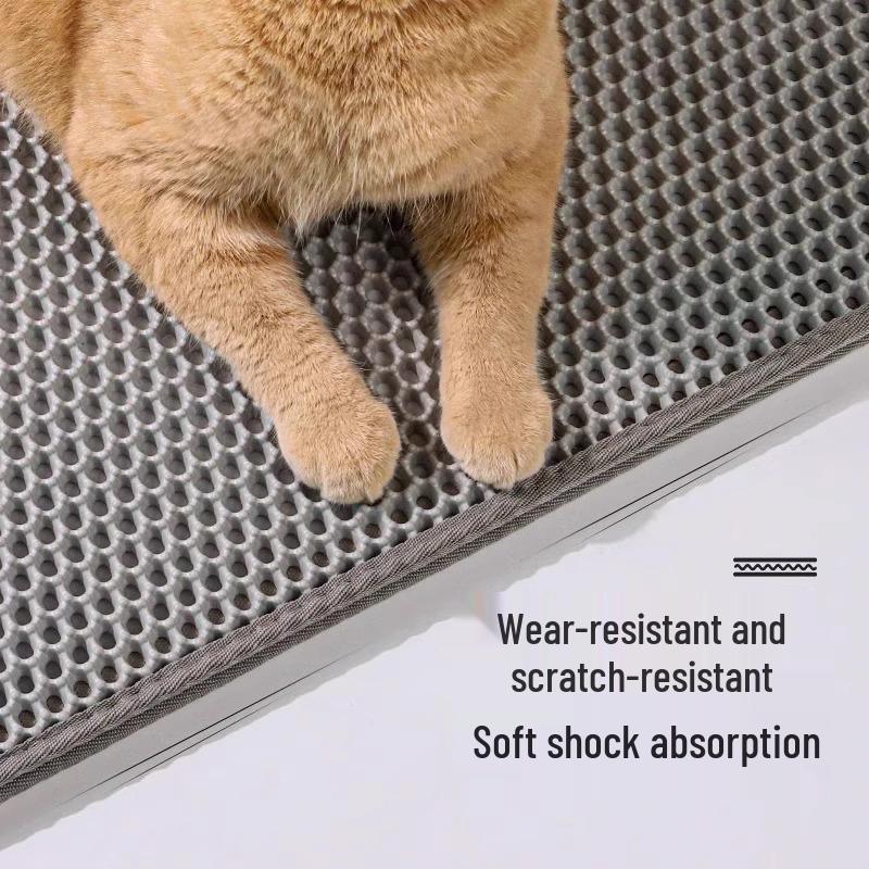 Extra Large Double Layer Cat Litter Mat - Anti-Splash & Sand Control