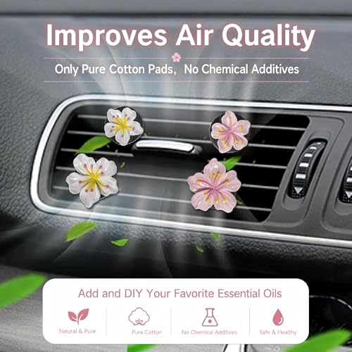 Flower Shape Car Aromatherapy Clip Resin Air Outlet Decoration Clip Color 6PCS