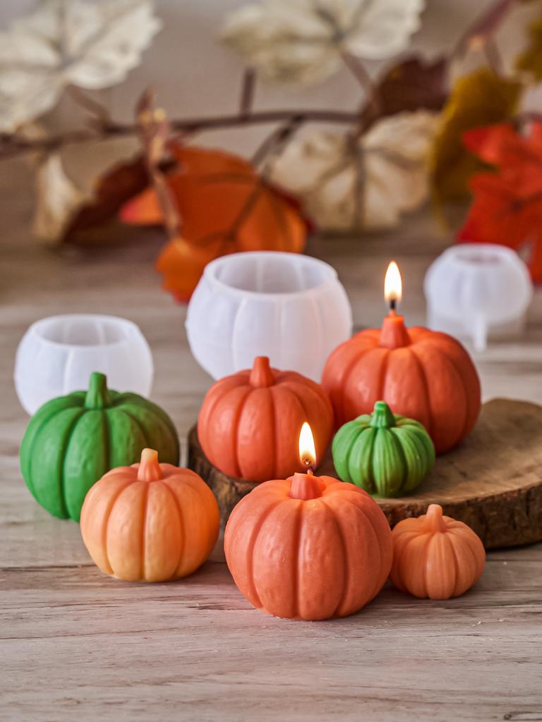 Halloween Pumpkin Silicone Mold DIY Aromatherapy Candles Ornaments Mould Handmade Soap Making Resin Plaster Crafts Casting
