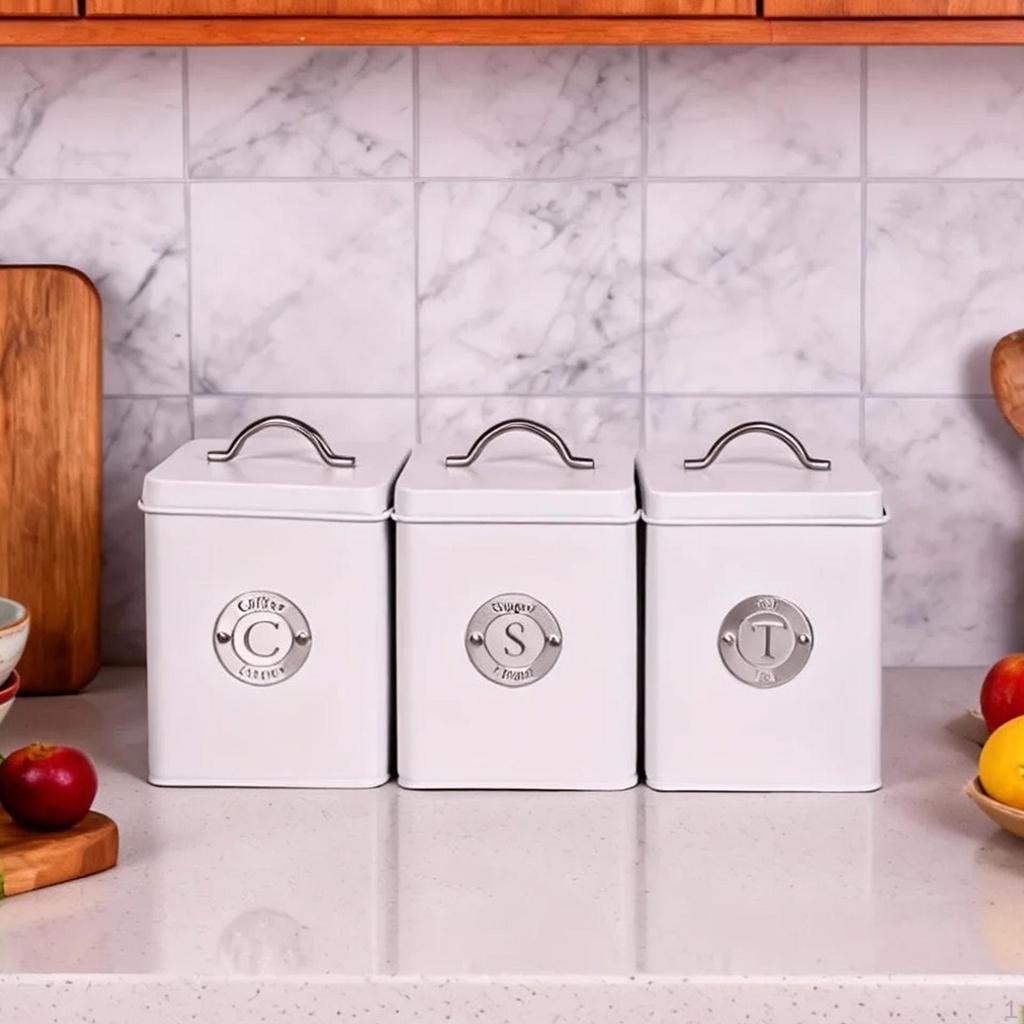 3 Stück Lebensmittelaufbewahrungsbehälter Eisenbehälter Schrankflaschen Organizer Küchenkanister für Zuhause