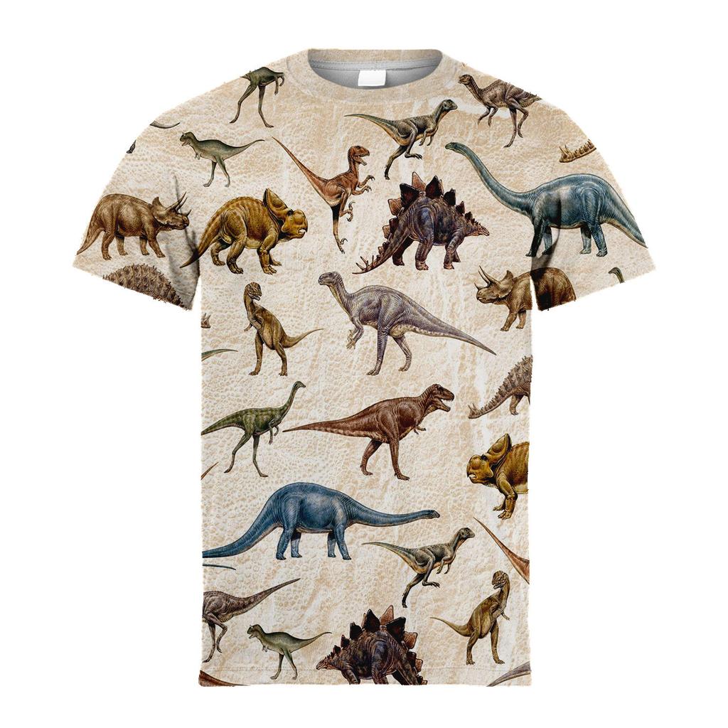 Kids Girl Boy Clothes Dinosaur T-Shirt Summer Short Sleeve Tees Boy Clothes Casual Comfy T Shirt Tops Children's Clothing