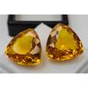 Orange Yellow Sapphire Natural 25+ Ct Trillion Cut Pair Fabulous Loose Gemstone