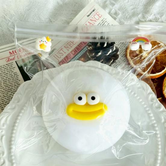 Cartoon Sausage Mouth Stress Ball Bun Squeeze Fidget Big Eyes Steamed Toy Soft Stretchy Decompression Dumpling