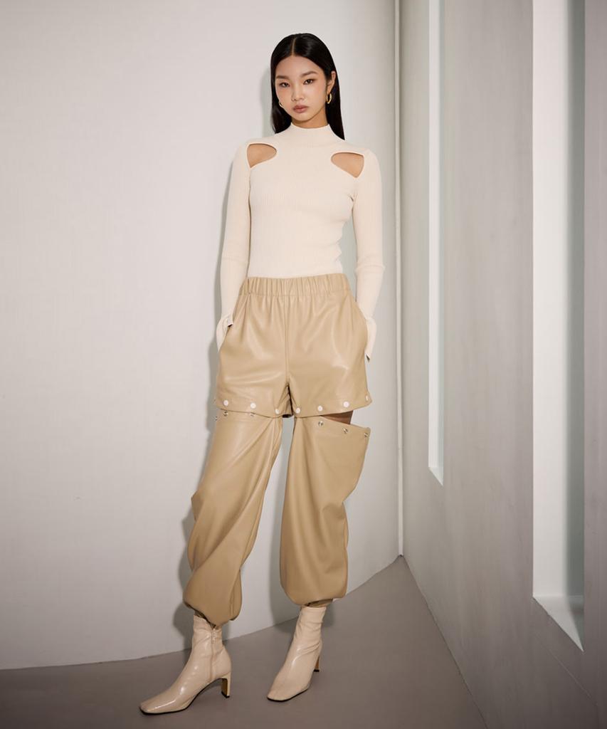 Top Girl Multiple Way Snap Button Pants_T226Bt701