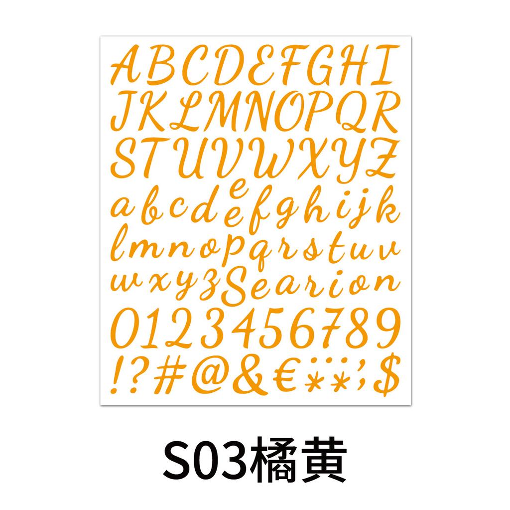 1 Inch Handwritten Alphabet Number Stickers Waterproof Vinyl Self Adhesive for DIY Journaling Scrapbooking Wholesale