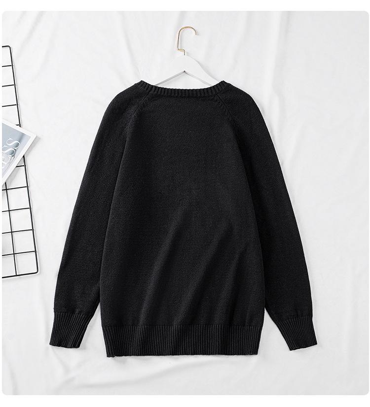 Plus Size Women's Pullover Sweater, Bust 150/160 cm, Round Neck, 200/300 lbs