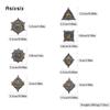 7 Pcs Black Yellow Eyes Metal Dice Solid Metal Polyhedral Dice Set Suitable for Role-Playing RPG Game Dice Role-Playing RPG