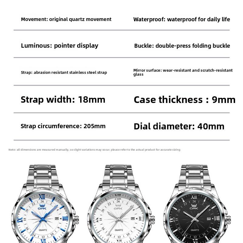 OPK Waterproof Luminous Men's Watch Luxury Watch Business Personality Quartz Men's Watch