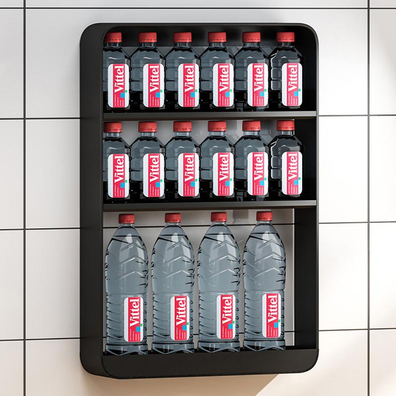 Estante multifuncional nuevo para condimentos de cocina, organizador de almacenamiento de botellas de condimentos y especias montado en la pared, herramienta de cocina