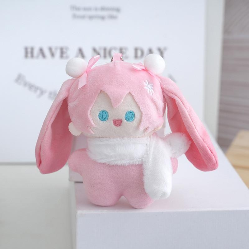 

Adorable Cute Plush Cartoon Hatsune Miku Keychain Chain Pendant For Creative Gifts розовый