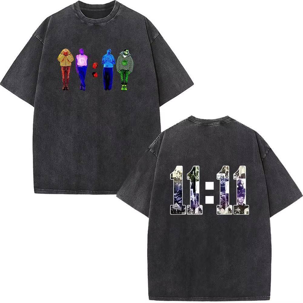 T-shirt Chris Brown Breezy Breezy Bowl XX Tour T-shirt Lavate Vintage Moda Uomo Hip Hop Manica Corta Streetwear