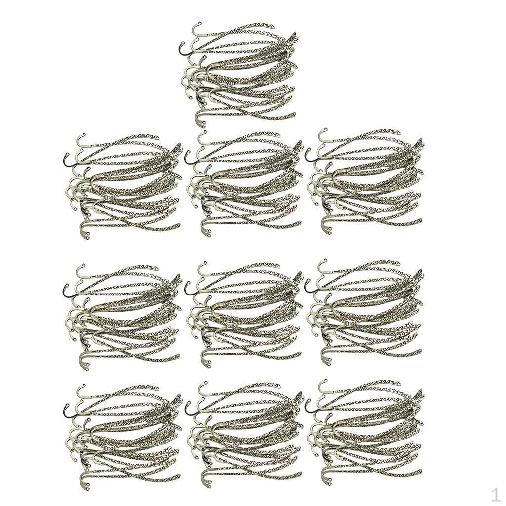 

200x Закладки из тибетского серебра с узором из бисерной нити и петлей для изготовления своими руками