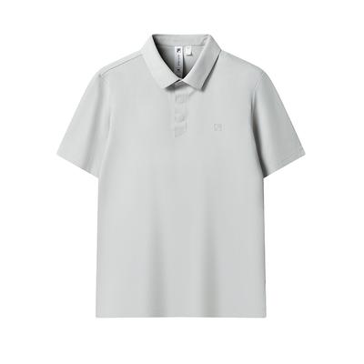 F.C. Classic Minimalist Basic Casual Light Business Versatile Comfortable Knitted Short Sleeve Polo Shirt Men Tops Storm-Gray F11M621103FGY