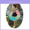 Adult Rainbow Flower Swim Ring Thick Pvc Swim Ring Gradient Color Water Ring