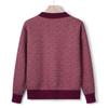 Middle-aged and Old Velvet Mother Outfit Autumn and Winter Round Neck Thickened Knitted Cardigan Female Grandma Loose Casual Coat
