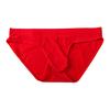 Men Briefs Low Waist U-Convex Wrap Bag Panties Solid Color Ice Silk Smooth