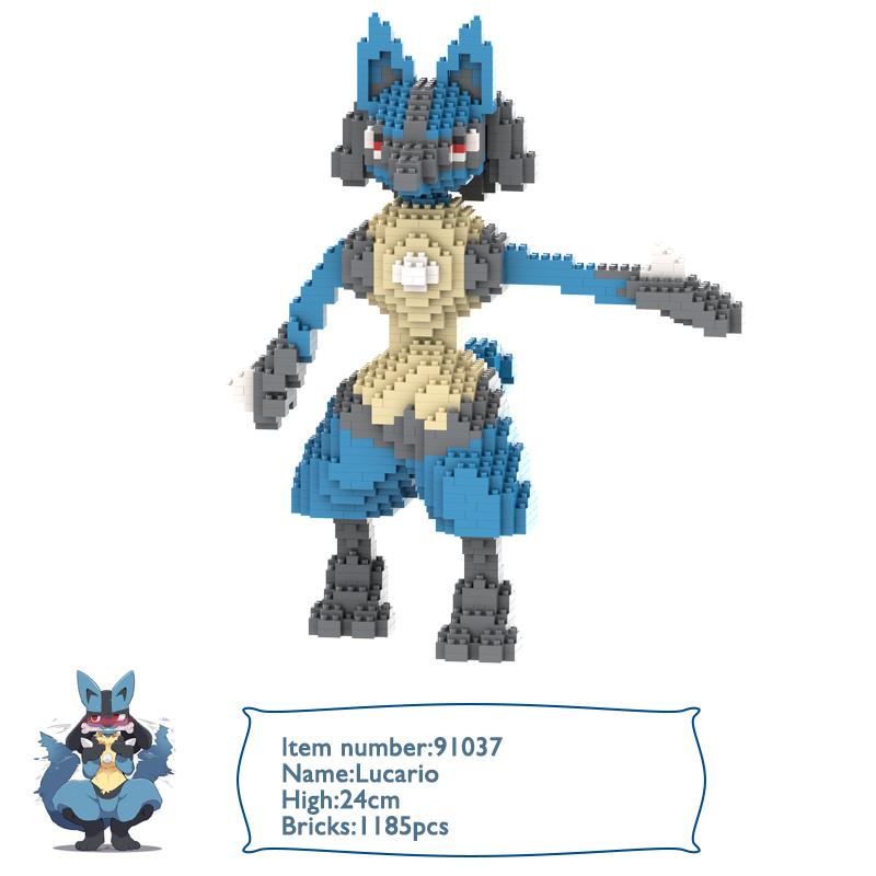 Pokemon Micro Building Block Pikachu Psyduck Gyarados Charizard Squirtle Model Diamond Brick Figure Model Toys for Birthday Gift