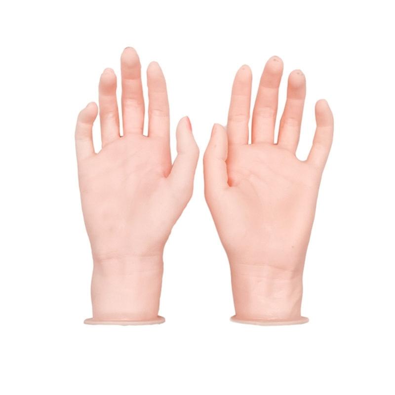 Versatile Silicone Hand and Foot Model Realistic Silicone Hand Model with Flexible Joints for Accessory Showcasing