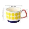 300ml Japanisches Blumenkaffeetassen-Set Retro Keramik Milch Hafer Tasse Büro Wasser Handgriff Tasse Küche Party Trinkgeschirr Set