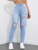 Jeans Skinny Strappati Donna Estate 26 Stile Europeo & Americano