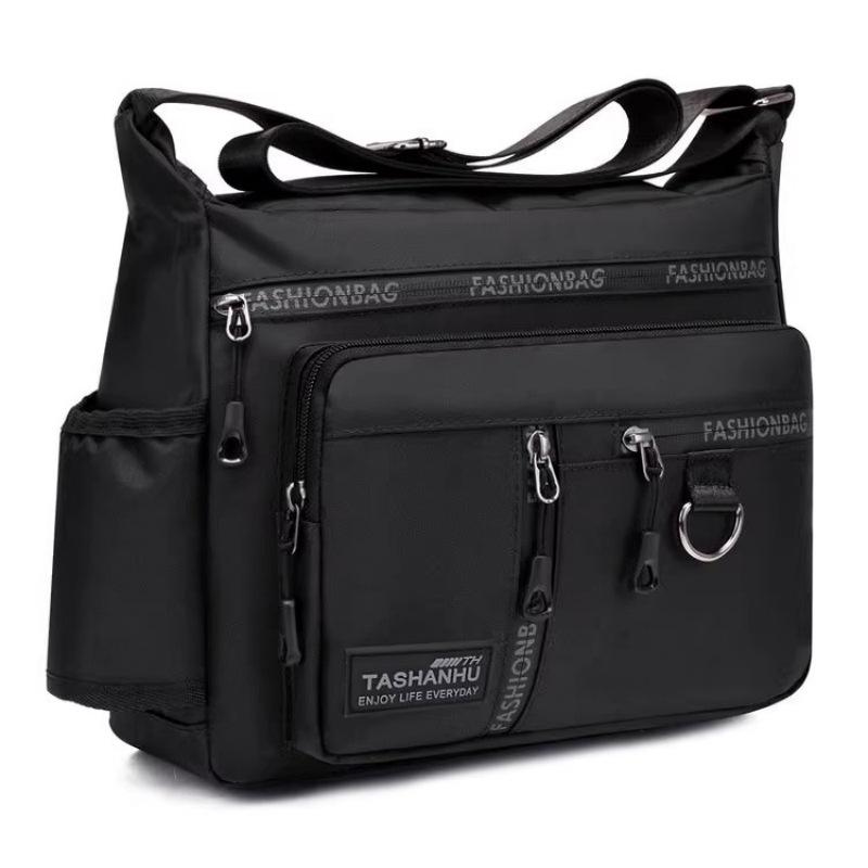 2024 Men's Waterproof Crossbody Bag, Large Capacity, 7 Compartments for Casual, Business, and Travel.