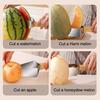 Watermelon Cutter Stainless Steel Fruit Slicer with Ergonomic Handle Quick Push Pull Melon Cutter Kitchen Gadget