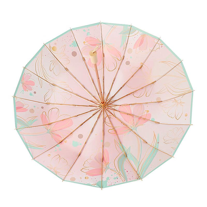Yutenggefei 16-Rib Compact UV Sun & Rain Umbrella