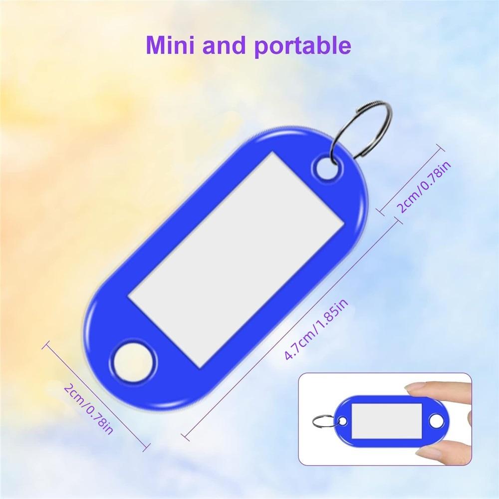 30Pcs Colorful Key Tags With Labels, Plastic ID Tags With Split Rings For Keys, Luggage, Pets
