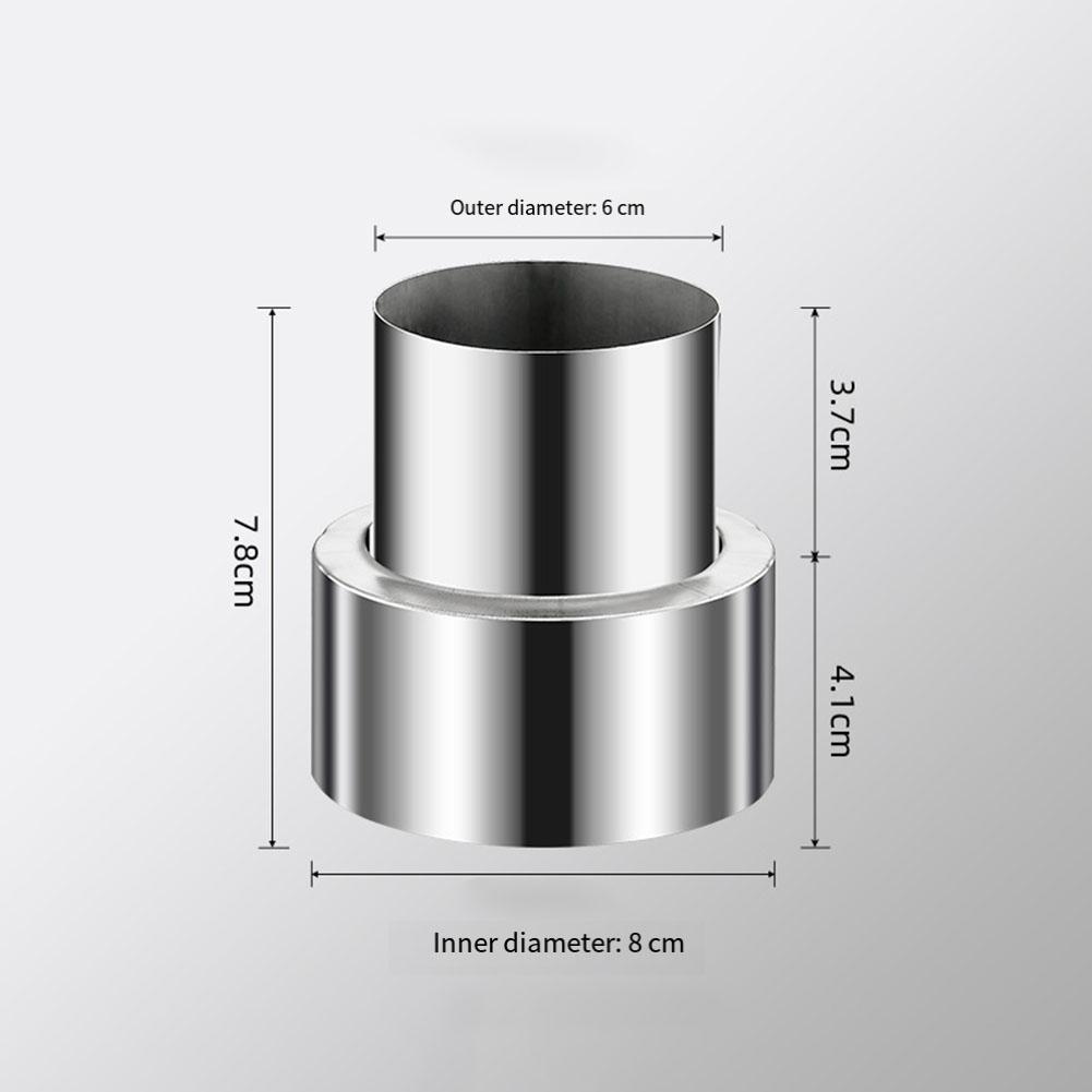 Schornsteinrohr-Reduzierstück Edelstahl Ofenrohr-Komponente zur Durchmesserreduzierung von 120 mm auf 50 mm in Lüftungssystemen