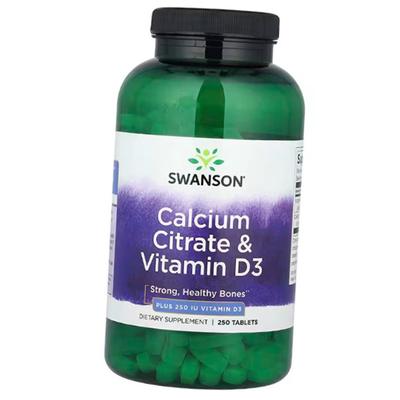 Calcium Citrate & Vitamin D3, Calcium Citrate & Vitamin D, 250 Tabs (36280073)