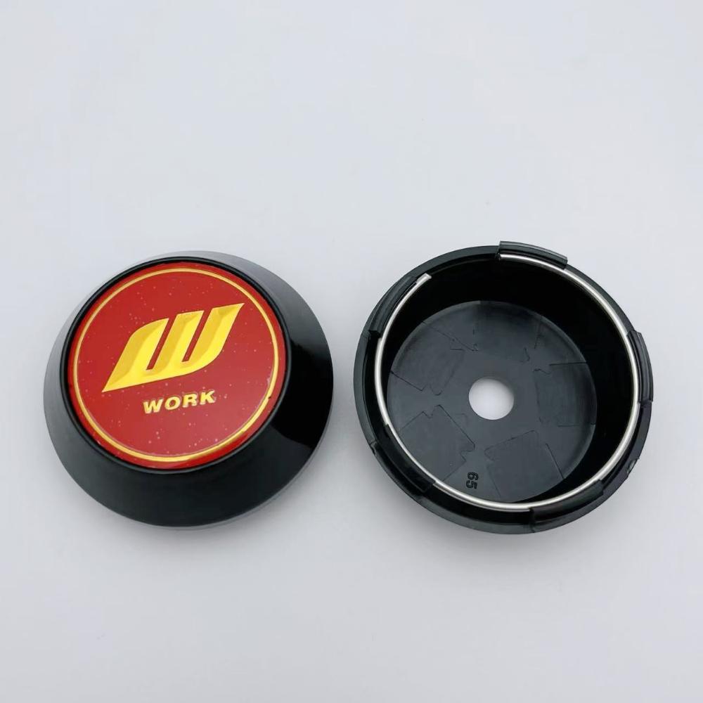 4pcs W Work Logo Emblem Car Wheel Center Caps 60mm 64mm 65mm 68mm 69mm Wheels Rim Hubcaps High Cover Replace Styling Accessories