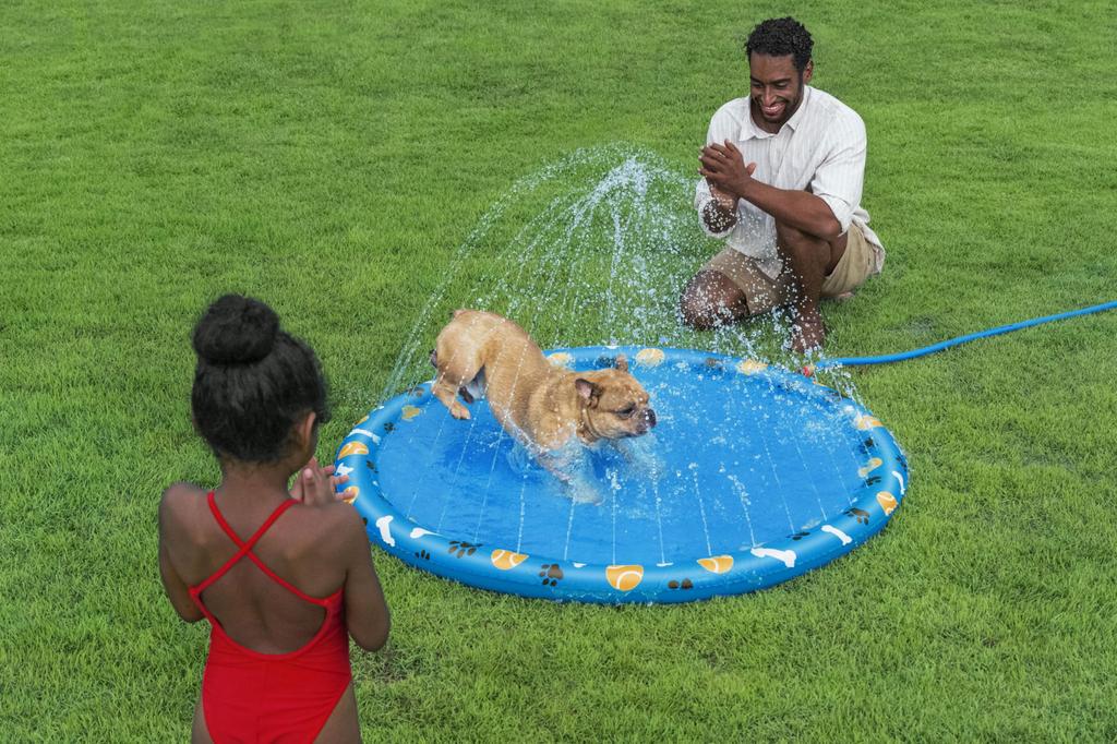 Bestway Dog Splash Pad, Sprinkler Mat, Non-Slip Sprinkler Pad for Dogs, Dog Pool, Splash Play