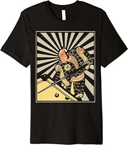 

NEW Funny Billiards Gift for 8-Ball Pool Player Samurai T-Shirt S-5XL Unisex T-Shirt S